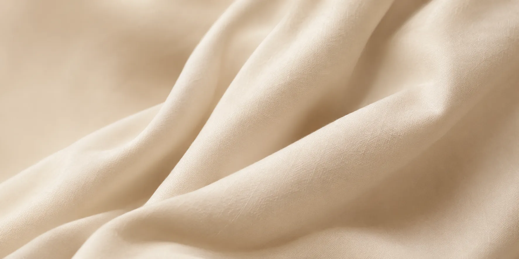 Soft draped cream fabric